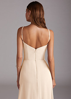 Azazie Marley Bridesmaid Dresses White Alabaster A-Line Off the Shoulder Chiffon Convertible Dress image11