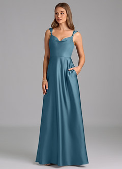 Azazie Beatrice Bridesmaid Dresses Bermuda A-Line Sweetheart Neckline Stretch Satin Dress image3