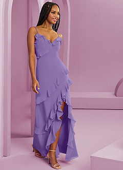 Barbie ♥ Azazie Brautjungfernkleider Etui Chiffon Kleid Tahiti image4