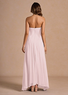 Nahla Powder Pink Allover Pleated Maxi Dress image3