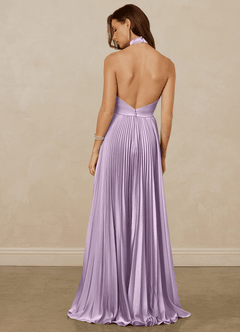 Christian Siriano Bridal for Azazie 1007 Brautjungfernkleider A-Linie Plissee Stretch-Satin Kleid Frostiges Flieder image6