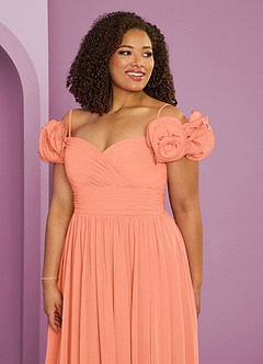 Barbie ♥ Azazie Bridesmaid Dresses Sunset A-Line Off the Shoulder Chiffon Convertible Dress image18