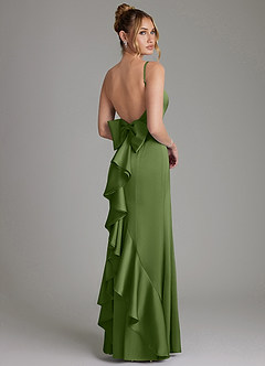Azazie Zherra Bridesmaid Dresses Juniper Mermaid Bow Stretch Satin Dress image1