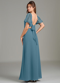 Azazie Phylicia Bridesmaid Dresses Bermuda A-Line Bow Chiffon Dress image5