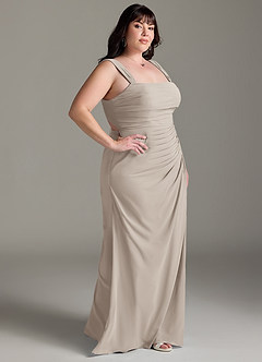 Azazie Jesaphine Bridesmaid Dresses Frost Sheath Bow Chiffon Dress image10