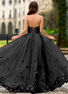 Calliope Black Robe de bal à fleurs image2