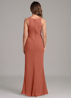 Azazie Allettie Final Sale Clay Mermaid Chiffon Dress image2