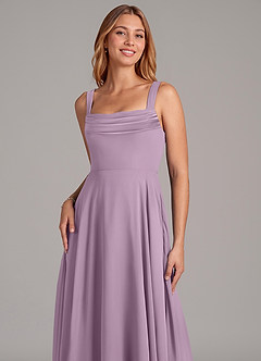 Azazie Shaude Bridesmaid Dresses Wisteria A-Line Pleated Chiffon Dress image5