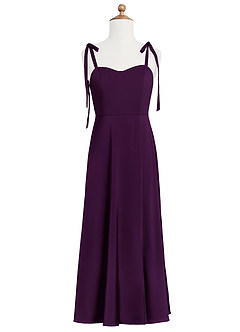 Azazie Rosey Junior Robe Trapèze en Satin extensible Encolure en Forme de Cœur Grain De Raisin image7