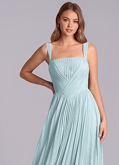 Azazie Mina Jurken voor bruidsmeisjes Jurk van Chiffon met A-Lijn Geplooid De Nevel image2