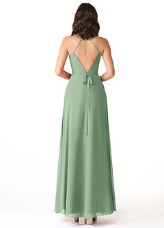 Azazie Mandy Vente Finale Robe A-ligne en Mousseline de soie Encolure en Forme de Cœur Desert Rose image2