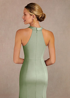 Azazie Tyra Mère de la mariée Robes Robe Sirène en Satin extensible Dentelle Vert Sauge image5