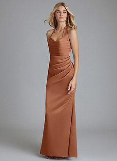 Azazie Minnow 신부 들러리 드레스 인어 스윗하트 네크라인 스트레치 새틴 바닥 길이 드레스 image5