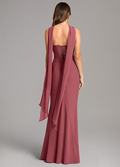 Azazie Sorrel Bridesmaid Dresses Merlot Mermaid Corset Chiffon Dress image5