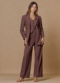 front Rowan Espresso Hienostunut kudostehokas kaksiosainen puku