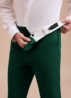 front Ethan Emerald Refined Weave Dress Pants