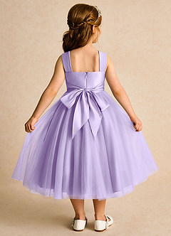 Azazie Dovey Abiti da Ragazza di Fiori Abito Principessa in Tulle Fiocco Lilla image3