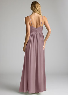 Azazie Alia Bridesmaid Dresses Dusty Rose A-Line Pleated Chiffon Dress image5