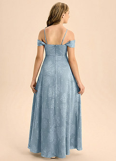 Azazie Anselie Junior Formal Klä av A-Line i Blommig Utbrändhet Av axeln image4