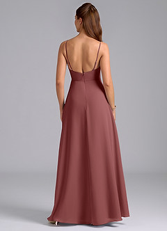 Azazie Sarella Bridesmaid Dresses Amethyst A-Line with Pockets Chiffon Dress image2