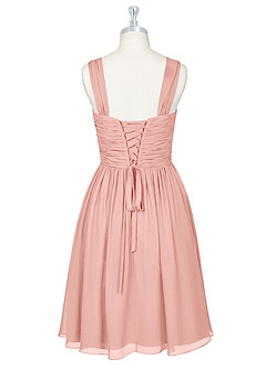 Azazie Angie Bridesmaid Dresses Rosette A-Line Corset Chiffon Dress image9