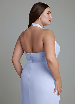 Azazie Jemma Bridesmaid Dresses Ice Sheath Pleated Chiffon Dress image8