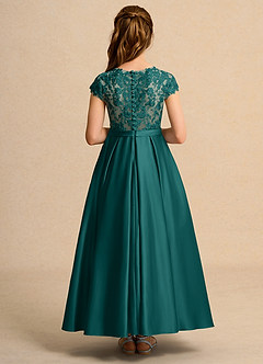 Azazie Bunny Girls Formal Flower Girl Dresses Peacock Ball-Gown Lace Dress image2