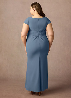 Azazie Tana Mother of the Bride Dresses Twilight Mermaid V-Neck Pleated Stretch Crepe Dress image7