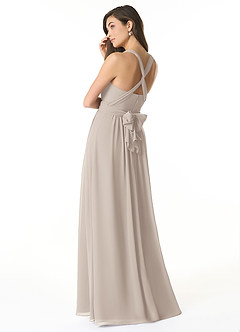 Azazie Olani Bridesmaid Dresses Frost A-Line Off the Shoulder Chiffon Convertible Dress image3