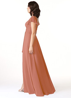 Azazie Omari Bridesmaid Dresses MAI TAI A-Line Chiffon Dress image3