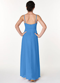 Azazie Naeem Junior Blue Jay A-Line Ruched Chiffon Dress image2
