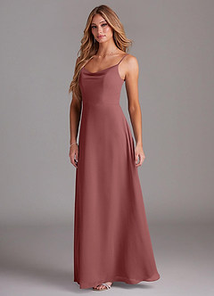 Azazie Daenerys Bridesmaid Dresses Amethyst A-Line Cowl Chiffon Dress image4