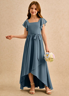 Azazie Milly Girls Formal Flower Girl Dresses Twilight A-Line Pleated Chiffon Dress image4