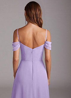 Azazie Marley Bridesmaid Dresses Lilac A-Line Off the Shoulder Chiffon Convertible Dress image9