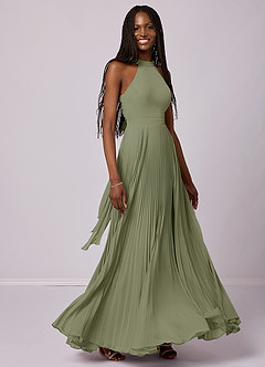 Barbie ♥ Azazie Bridesmaid Dresses Pistachio A-Line Pleated Chiffon Dress image5