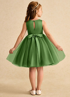 Azazie Prima Flower Girl Dresses Basil A-Line Bow Tulle Dress image2