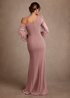 Azazie Cathleen 신부의 어머니 드레스 쉬스 레이스 플로어 길이 드레스 image3