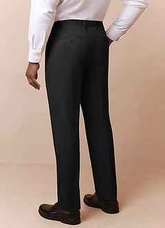 front Owen Black Lightweight Tailored Dress Pants