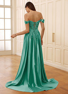 Rowane Basil Corset Rhinestone Sheer Lace Prom Dress image9