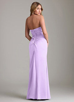 Azazie Lucille Bridesmaid Dresses Lilac Mermaid Strapless Stretch Satin Convertible Dress image2