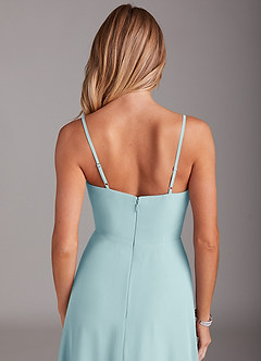 Azazie Breonna Bridesmaid Dresses Sea Glass A-Line Sweetheart Neckline Chiffon Dress image6