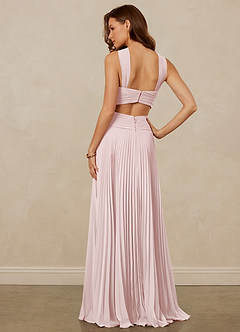 Christian Siriano Bridal for Azazie 1009 Bridesmaid Dresses Blushing Pink A-Line Pleated Chiffon Dress image4