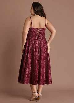 Sylvie Wine Midi Dress image8