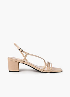 Strips Block Heel Sandals