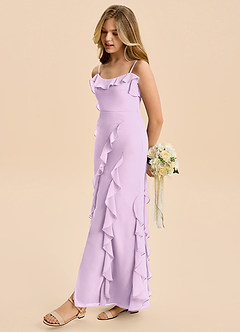 Azazie Phoebe Junior Klä av Tubklänning i Chiffong Rynkad image3