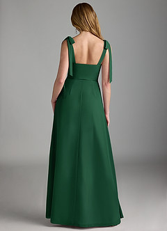 Azazie Lizet Bridesmaid Dresses Dark Green A-Line Sweetheart Neckline Chiffon Dress image2