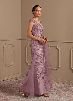Azazie Melena Mère de la mariée Robes Robe Sirène en Tulle Dentelle Rose Poussiéreuse image2