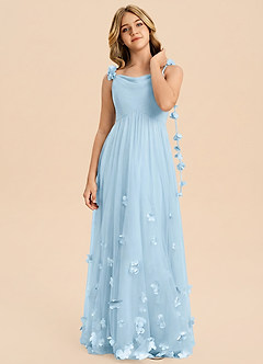 front Azazie Evelyn Junior Formal Dress