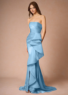 Cressidia Mint Blue Strapless Gown image5