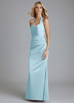 Azazie Minnow 신부 들러리 드레스 인어 스윗하트 네크라인 스트레치 새틴 바닥 길이 드레스 image5